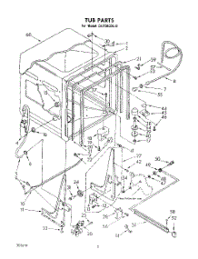 02 - Tub, Lit / Optional parts for Whirlpool Dishwasher DU7903XL0 from AppliancePartsPros.com