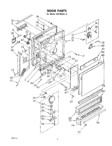 03 - Door parts for Whirlpool Dishwasher DU7903XL0 from AppliancePartsPros.com