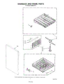 05 - Dishrack And Panel parts for Whirlpool Dishwasher DU8500XT0 from AppliancePartsPros.com
