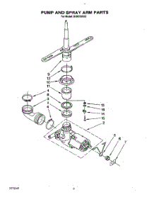 05 - Pump And Sprayarm parts for Whirlpool Dishwasher DU8000XX5 from AppliancePartsPros.com