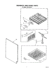 05 - Dishrack And Panel parts for Whirlpool Dishwasher DU7903XL0 from AppliancePartsPros.com