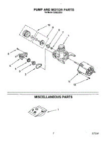 06 - Pump And Motor, Miscellaneous parts for Whirlpool Dishwasher DU8000XX5 from AppliancePartsPros.com
