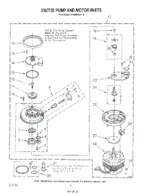 06 - 3367725 Pump And Motor parts for Whirlpool Dishwasher DU8500XT0 from AppliancePartsPros.com