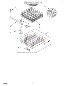 06 - Dishrack parts for Whirlpool Dishwasher LUD2100X7 from AppliancePartsPros.com