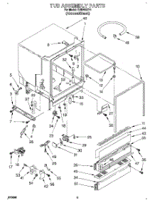 03 - Tub Assembly parts for Whirlpool Dishwasher DU8700XY4 from AppliancePartsPros.com