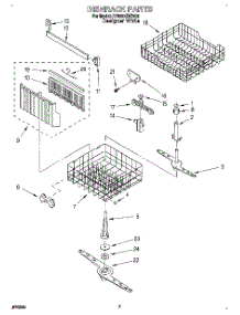 05 - Dishrack, Lit / Optional parts for Whirlpool Dishwasher DU930QWDQ0 from AppliancePartsPros.com