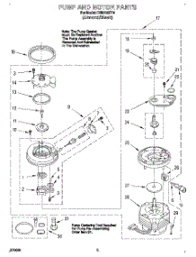 04 - Pump And Motor parts for Whirlpool Dishwasher DU8700XY4 from AppliancePartsPros.com