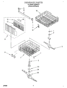 05 - Dishrack, Lit / Optional parts for Whirlpool Dishwasher DU8700XY4 from AppliancePartsPros.com