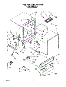 03 - Tub Assembly parts for Whirlpool Dishwasher DU806CWDQ0 from AppliancePartsPros.com