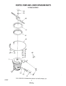 04 - Heater, Pump And Lower Spray Arm parts for Whirlpool Dishwasher DU7600XS1 from AppliancePartsPros.com