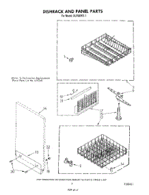 05 - Dishrack And Panel parts for Whirlpool Dishwasher DU7600XS1 from AppliancePartsPros.com