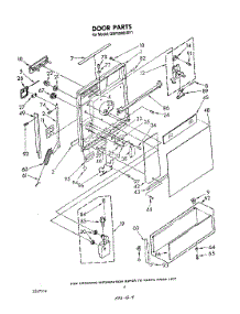 03 - Door parts for Whirlpool Dishwasher GDP6000XRP1 from AppliancePartsPros.com