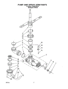04 - Pump And Spray Arm parts for Whirlpool Dishwasher DU806CWDQ0 from AppliancePartsPros.com