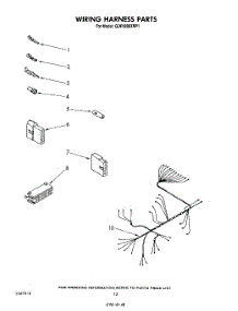 08 - Wiring Harness parts for Whirlpool Dishwasher GDP6000XRP1 from AppliancePartsPros.com