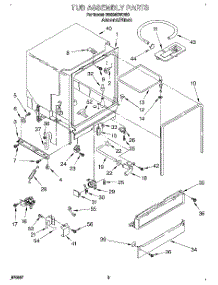 03 - Tub Assembly parts for Whirlpool Dishwasher DU830CWDB0 from AppliancePartsPros.com