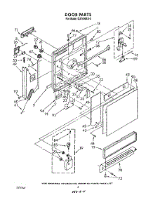 03 - Door parts for Whirlpool Dishwasher DU7400XS5 from AppliancePartsPros.com