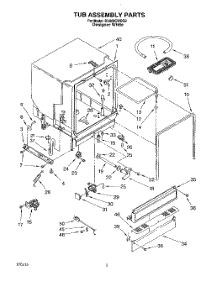 03 - Tub Assembly parts for Whirlpool Dishwasher DU806CWDQ2 from AppliancePartsPros.com