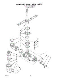 04 - Pump And Spray Arm parts for Whirlpool Dishwasher DU806CWDQ2 from AppliancePartsPros.com