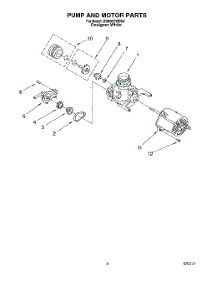 05 - Pump And Motor parts for Whirlpool Dishwasher DU806CWDQ2 from AppliancePartsPros.com