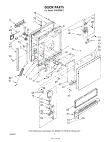03 - Door parts for Whirlpool Dishwasher SHU55042 from AppliancePartsPros.com