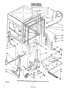 02 - Tub , Literature And Optional parts for Whirlpool Dishwasher DU2016XS0 from AppliancePartsPros.com