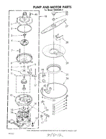 04 - Pump And Motor parts for Whirlpool Dishwasher SHU55042 from AppliancePartsPros.com