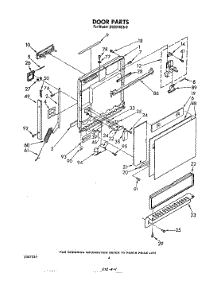 03 - Door parts for Whirlpool Dishwasher DU2016XS0 from AppliancePartsPros.com