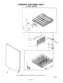 05 - Dishrack And Panel parts for Whirlpool Dishwasher SHU55042 from AppliancePartsPros.com