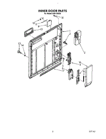 03 - Inner Door parts for Whirlpool Dishwasher DU8150XX0 from AppliancePartsPros.com