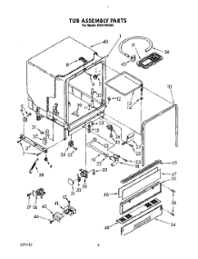 04 - Tub Assembly parts for Whirlpool Dishwasher DU8150XX0 from AppliancePartsPros.com