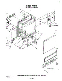 03 - Door parts for Whirlpool Dishwasher DU1098XLW0 from AppliancePartsPros.com
