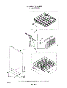 04 - Dishrack parts for Whirlpool Dishwasher DU7400XS5 from AppliancePartsPros.com