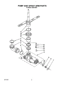 05 - Pump And Spray Arm parts for Whirlpool Dishwasher DU8016XX4 from AppliancePartsPros.com