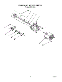 06 - Pump And Motor parts for Whirlpool Dishwasher DU8016XX4 from AppliancePartsPros.com