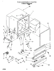 03 - Tub Assembly parts for Whirlpool Dishwasher DU925QWDB2 from AppliancePartsPros.com