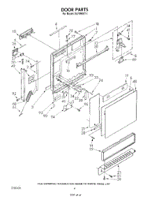 03 - Door parts for Whirlpool Dishwasher DU1099XT1 from AppliancePartsPros.com