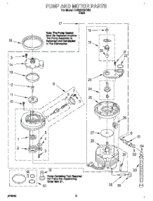 04 - Pump And Motor parts for Whirlpool Dishwasher DU925QWDB2 from AppliancePartsPros.com
