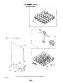 04 - Dishrack parts for Whirlpool Dishwasher DU1099XT1 from AppliancePartsPros.com