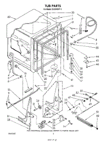 02 - Tub parts for Whirlpool Dishwasher DU3040XP1 from AppliancePartsPros.com