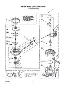 05 - Pump And Motor parts for Whirlpool Dishwasher DU8530XX1 from AppliancePartsPros.com
