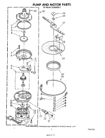 05 - Pump And Motor parts for Whirlpool Dishwasher DU3040XP1 from AppliancePartsPros.com