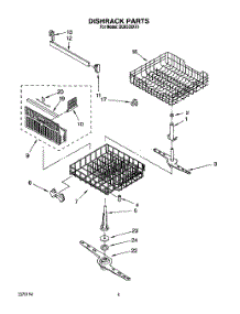 06 - Dishrack, Lit / Optional parts for Whirlpool Dishwasher DU8530XX1 from AppliancePartsPros.com
