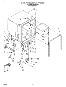 03 - Tub Assembly parts for Whirlpool Dishwasher DP8700XBN1 from AppliancePartsPros.com