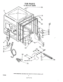 04 - Tub parts for Whirlpool Dishwasher SHF5500W0 from AppliancePartsPros.com