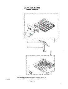 05 - Dishrack , Lit / Optional parts for Whirlpool Dishwasher SHF5500W0 from AppliancePartsPros.com