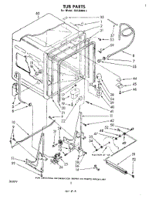 02 - Tub , Literature And Optional parts for Whirlpool Dishwasher SHU80041 from AppliancePartsPros.com
