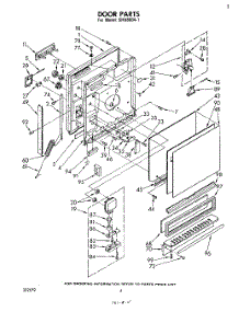 03 - Door parts for Whirlpool Dishwasher SHU80041 from AppliancePartsPros.com