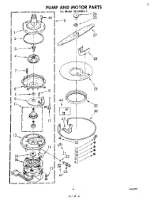 04 - Pump And Motor parts for Whirlpool Dishwasher SHU80041 from AppliancePartsPros.com