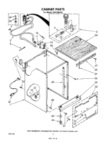 02 - Cabinet parts for Whirlpool Dishwasher SHF7884P0 from AppliancePartsPros.com