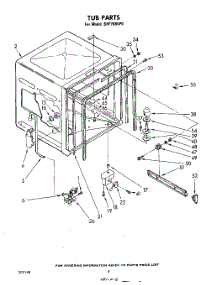 04 - Tub , Literature And Optional parts for Whirlpool Dishwasher SHF7884P0 from AppliancePartsPros.com